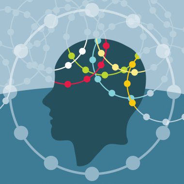 illüstrasyon insan kafası ile