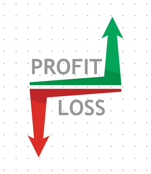 Lucro e Perda, conceito de negócio — Vetor de Stock