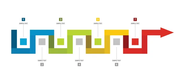 Diagrama de flujo con flechas — Vector de stock