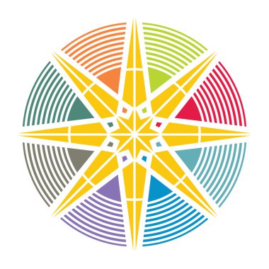 Sanatsal renkli güneş