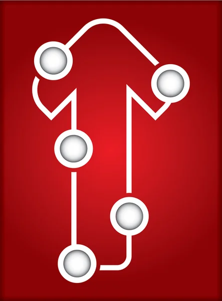 Flussdiagramm mit Pfeil — Stockvektor