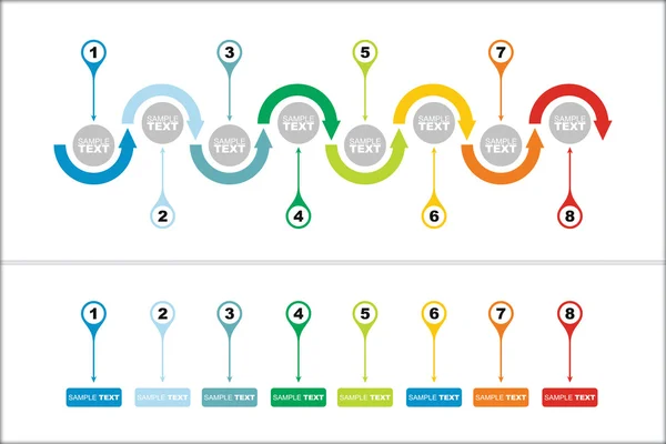 Organigramme avec flèches — Image vectorielle