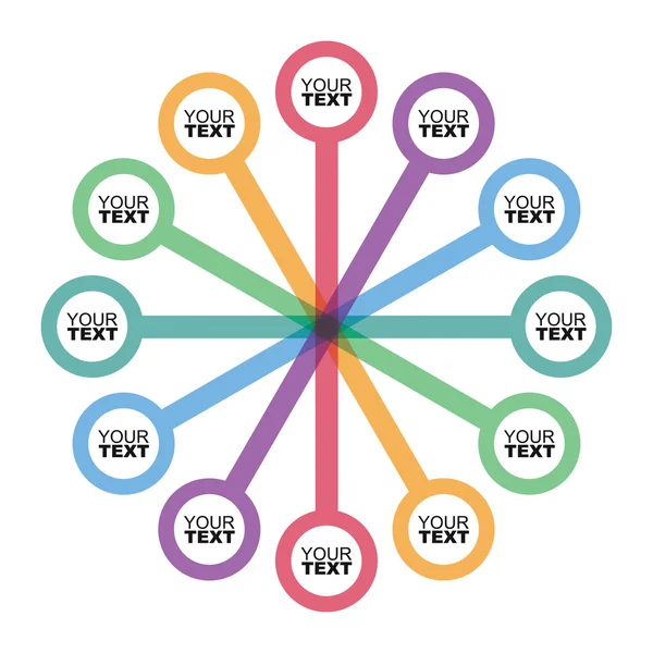 Diagrama de flujo con flechas — Vector de stock