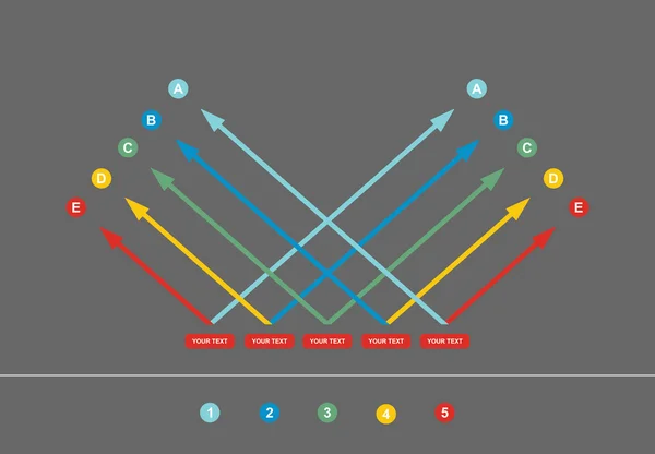 Gráfico de desarrollo de la carta de negocios — Vector de stock