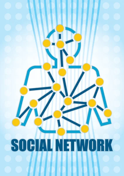 Sosyal ağ kavramı — Stok Vektör