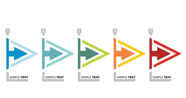 Diagrama de flujo con flechas — Vector de stock