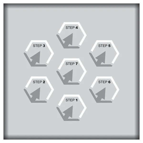 Diagrama de flujo con flechas — Vector de stock