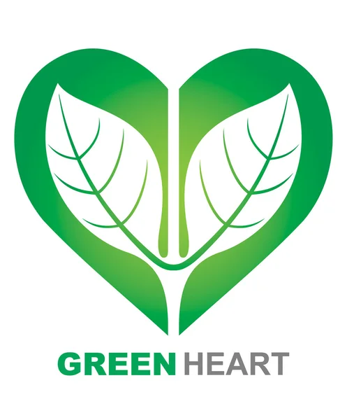 Green Heart symbol — Stock Vector