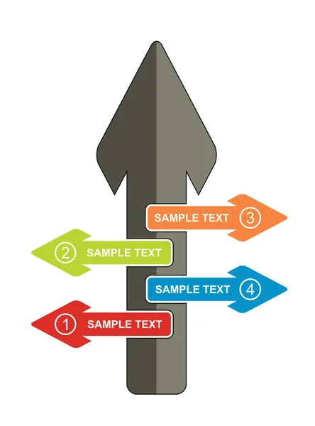 Modèle de communication avec flèches — Image vectorielle