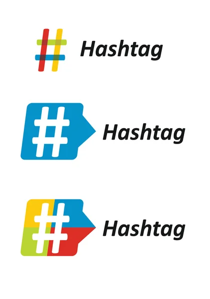 Communication Panneaux Hashtag — Image vectorielle