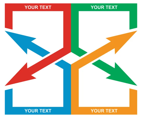 Communicatieconcept met pijlen — Stockvector