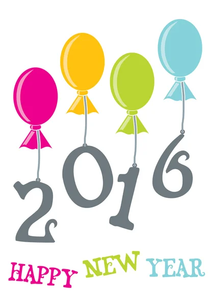 Mutlu yeni yıl balonlar ile — Stok Vektör