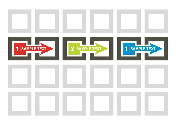 Organigramme avec flèches — Image vectorielle