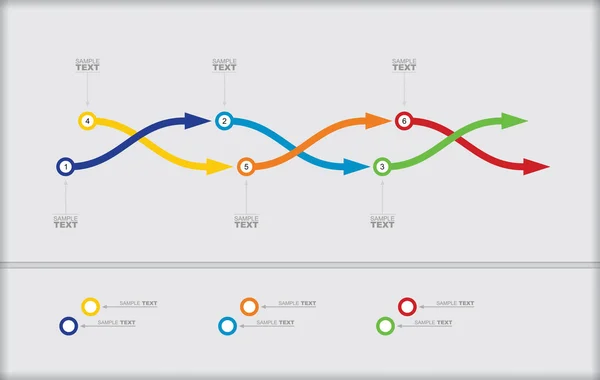 Diagrama de flujo con flechas — Archivo Imágenes Vectoriales