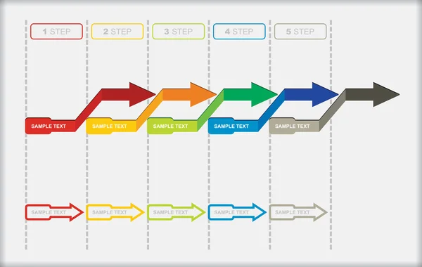 Diagrama de flujo con flechas — Archivo Imágenes Vectoriales