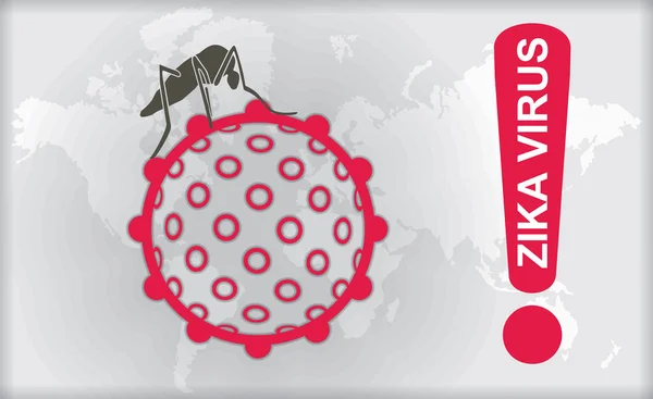 ΖΗΚΑ ιό με κουνούπια — Διανυσματικό Αρχείο