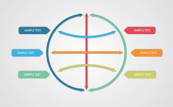 Modelo de diagrama de fluxo de negócios — Vetor de Stock