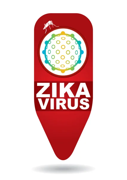 Zika viruset med mosquitoe. — Stock vektor