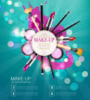 Kozmetik ve makyaj arka plan 