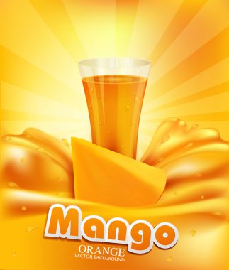 mango, bardak suyu ile arka plan
