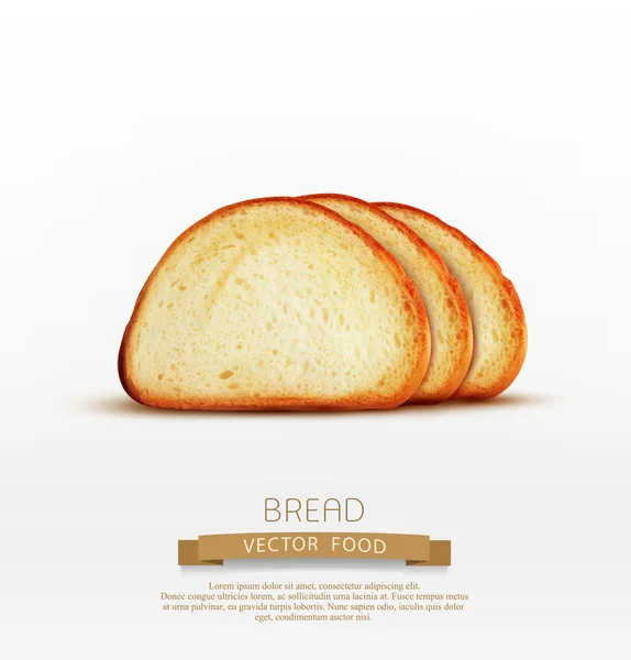 Morceaux de pain long — Image vectorielle