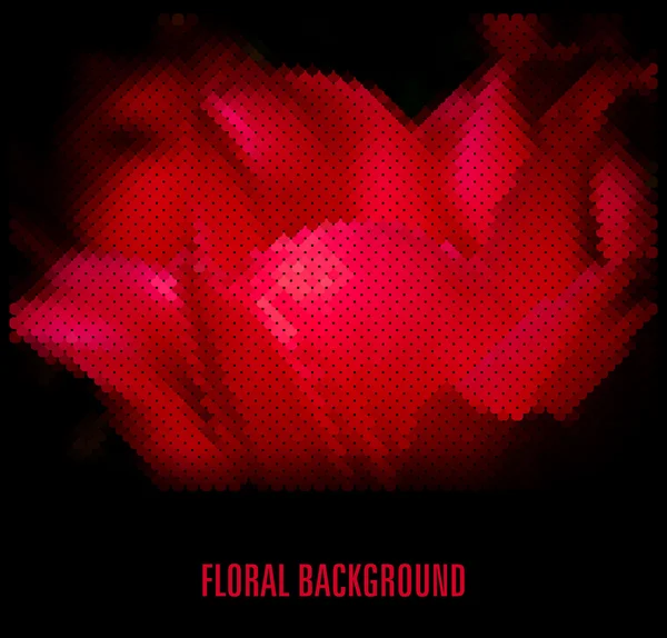 Kreativer Hintergrund mit roter Blume — Stockvektor