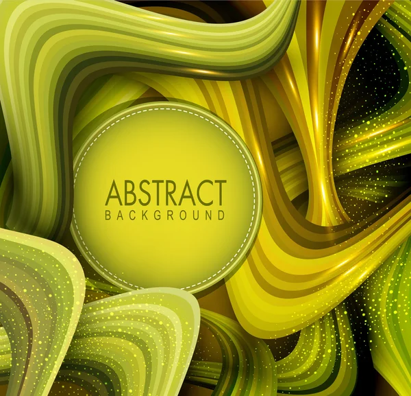 Abstract background with green waves — Stock Vector