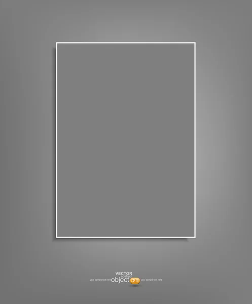 Arrière-plan avec une feuille de papier gris — Image vectorielle