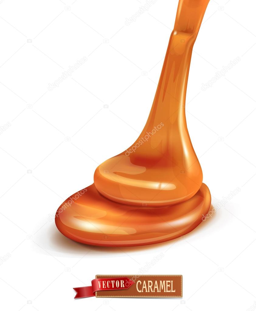 Flow caramel, oil or honey
