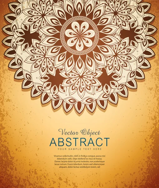 Hand-drawn abstract flowers pattern — Stock Vector