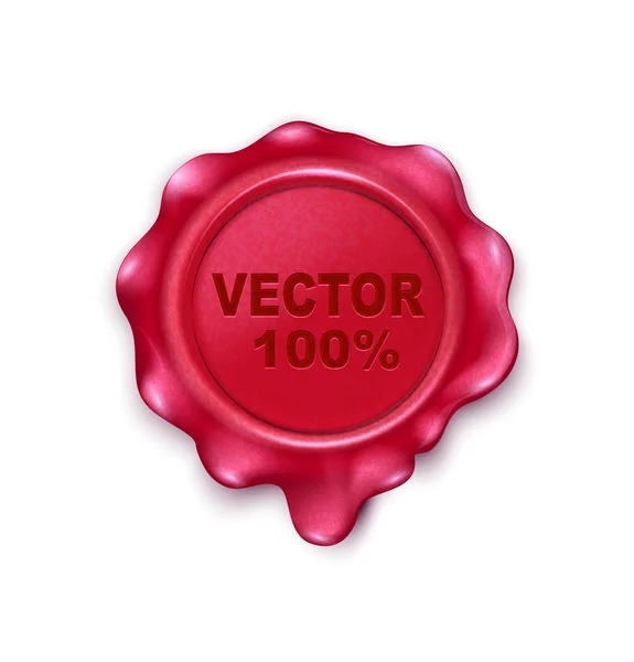 Červenou voskovou pečetí — Stockový vektor
