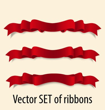 Set kırmızı şenlikli şerit