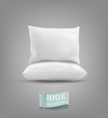 Two white pillows clipart