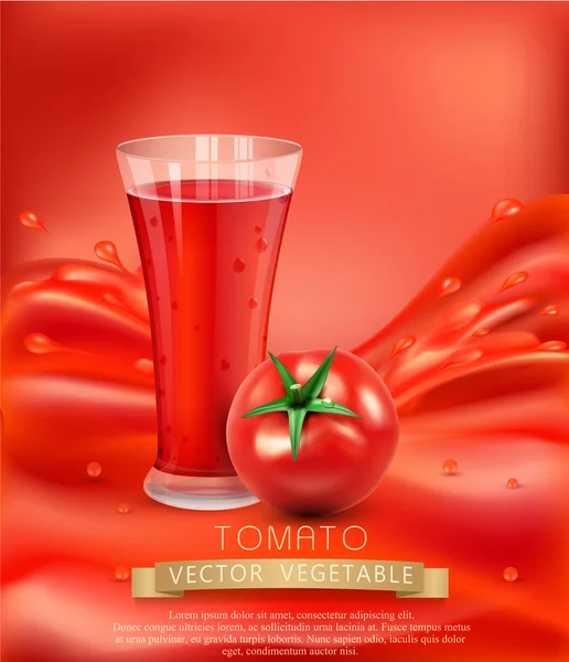 Склянка томатного соку — стоковий вектор