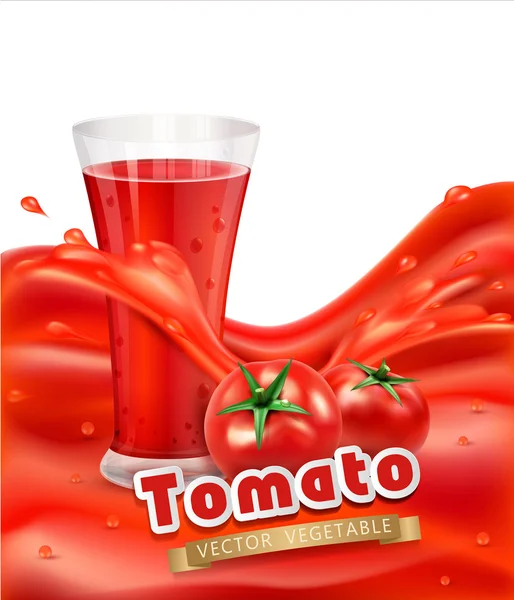 トマトジュースのグラス — ストックベクタ