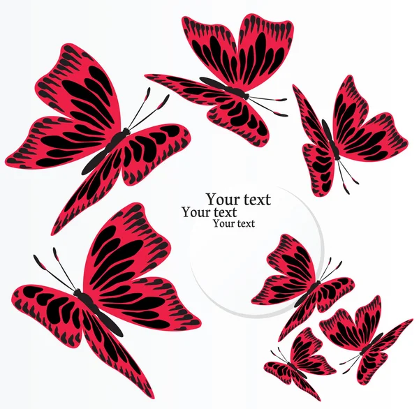 Mariposas abstractas voladoras — Vector de stock