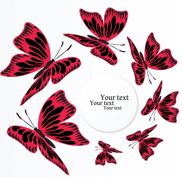 飛行の抽象的な蝶 — ストックベクタ
