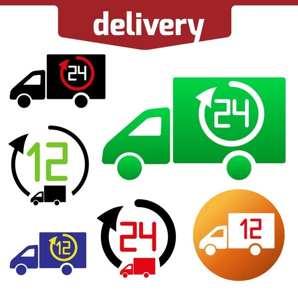 Icons set of Fast delivery. The business. — Stock Vector