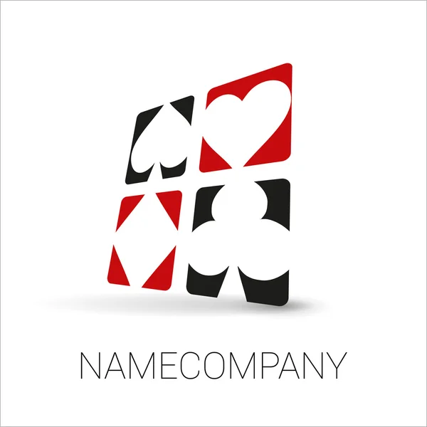Hrací karta oblek logo. — Stockový vektor