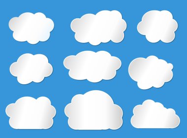 Bulutlar çizgi vektör çizim