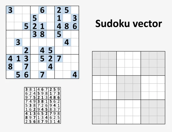 Vector Symmetrical Sudoku — Stock Vector