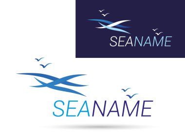 Modern deniz logo tasarım.