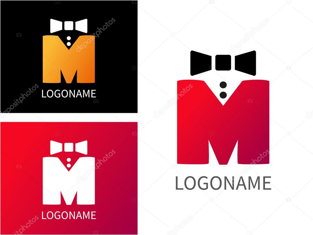 Design Modern logos. Template Colorful letter M vector illustration. On white and on black background.