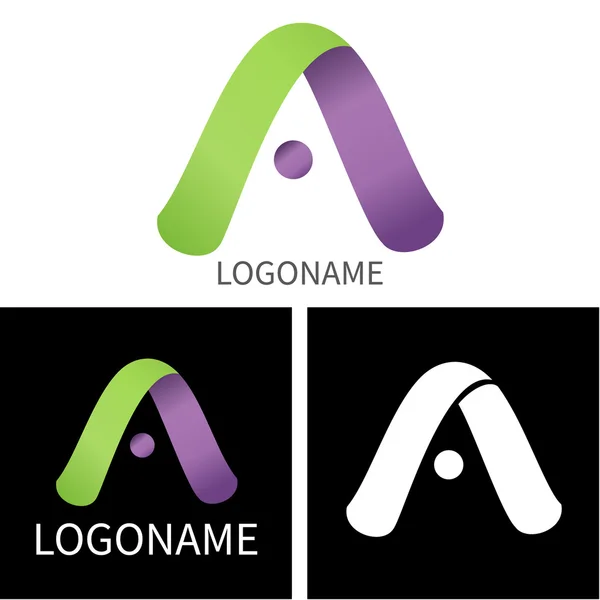 Letter A logo voor bedrijf. — Stockvector