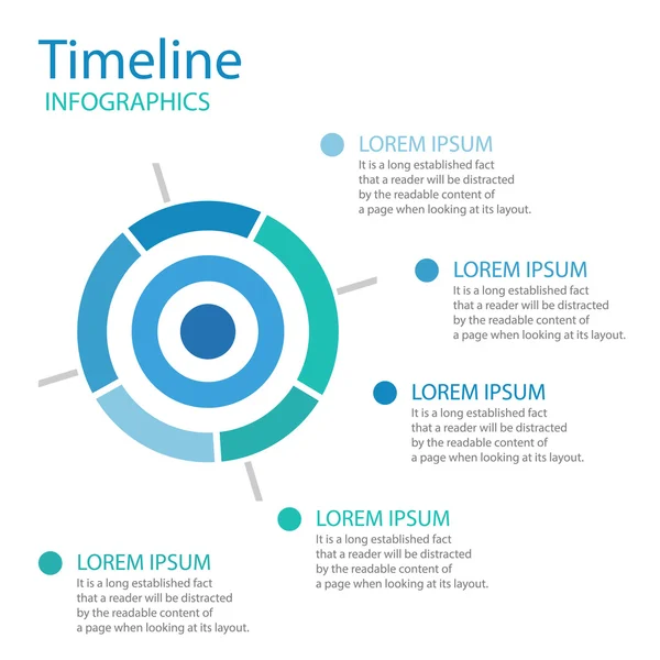 Tijdlijn lay-out business — Stockvector