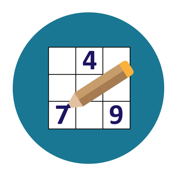 Symmetrische Sudoku-pictogram — Stockvector