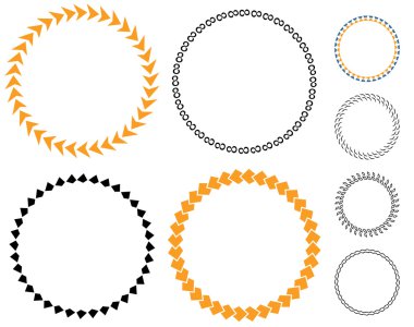 Daire şablon etiketi.