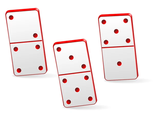 Ikona hry tři Domino — Stockový vektor
