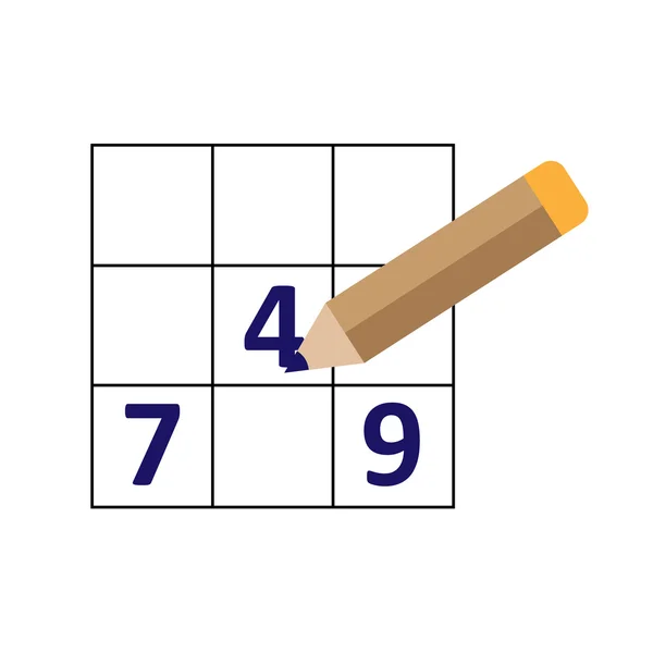 Symmetrische Sudoku-pictogram — Stockvector