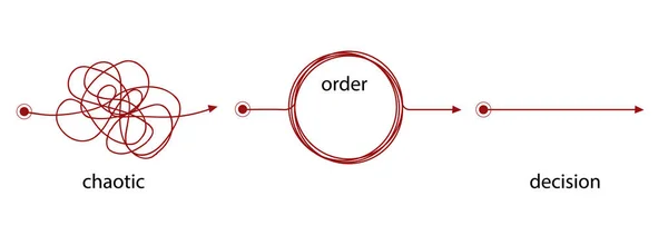 Símbolos figurativos para encontrar una solución al problema. — Vector de stock